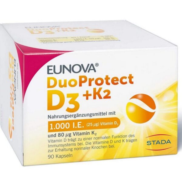 Eunova DuoProtect D3+K2 1000 I.E./80 µg, 90