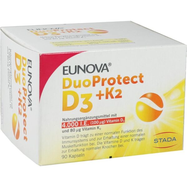 Eunova DuoProtect D3+K2 4000 I.E./80 µg, 90